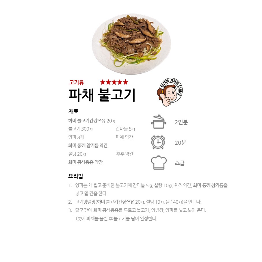 [화미 불고기간장쯔유] 파채불고기 레시피 이미지